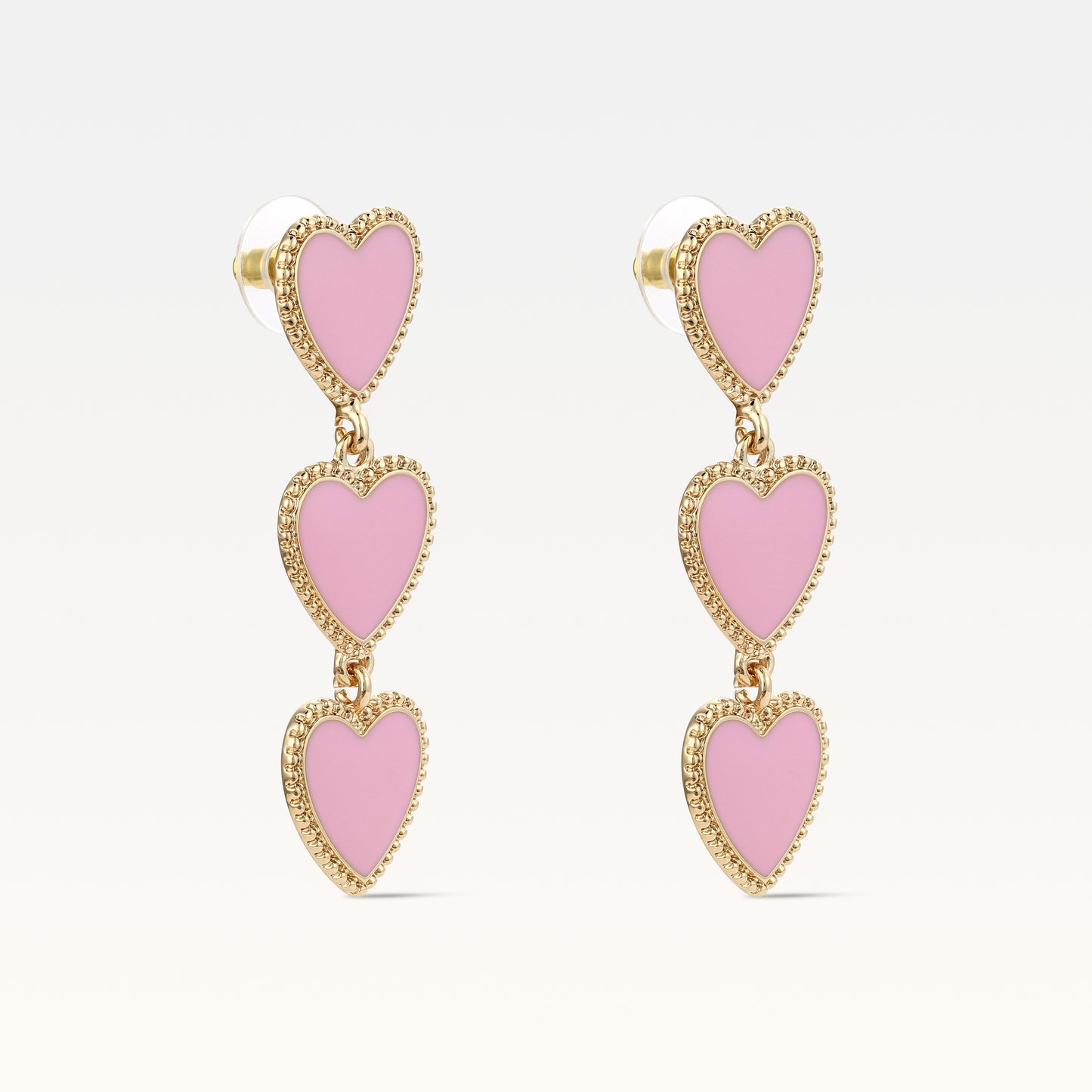 MB Maeva Gold-Plated Pink Heart Set