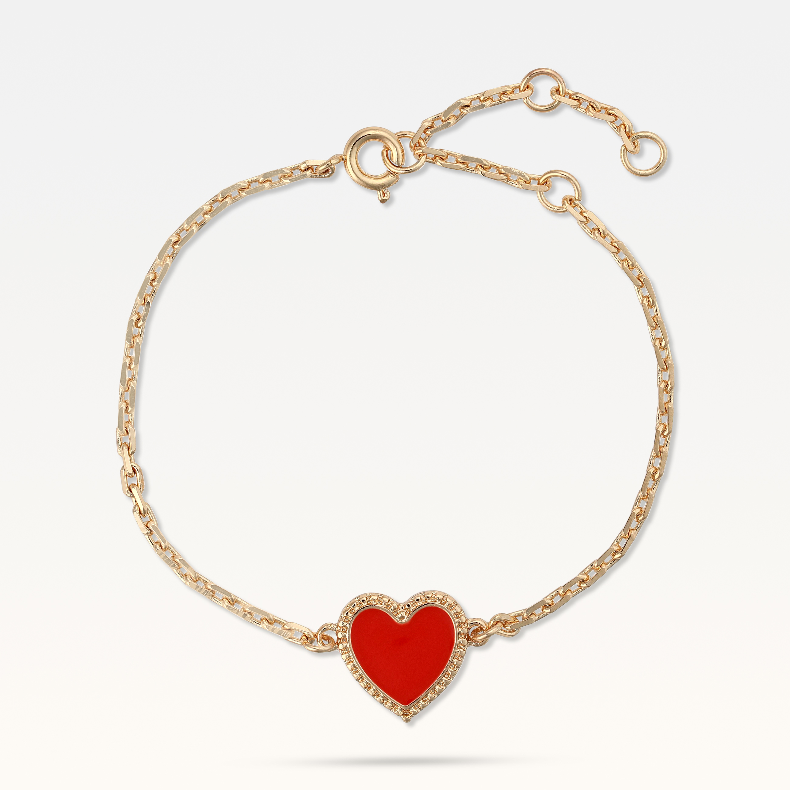 MB Maeva Gold-Plated Red Heart Bracelet