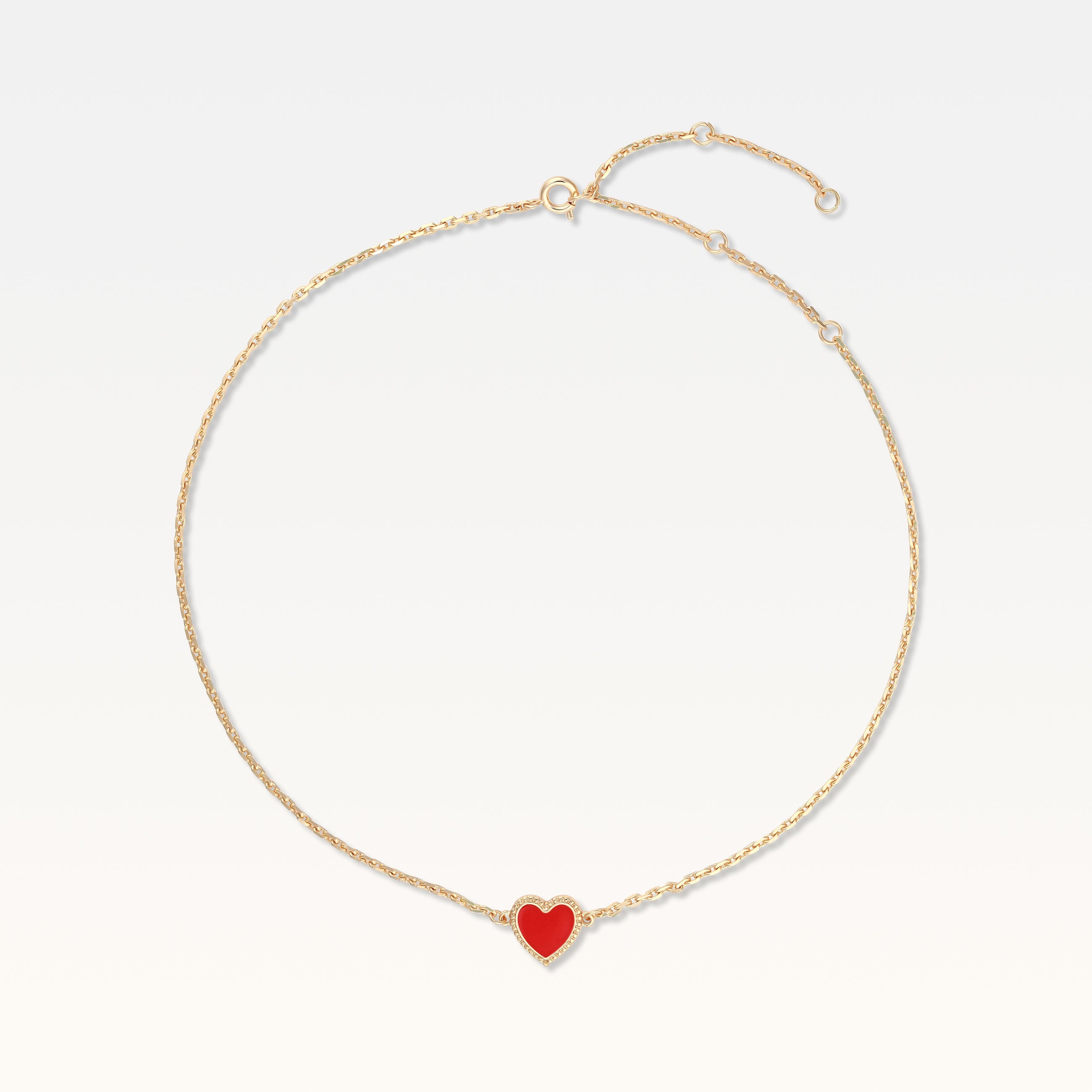 MB Maeva Gold-Plated Red Heart Necklace