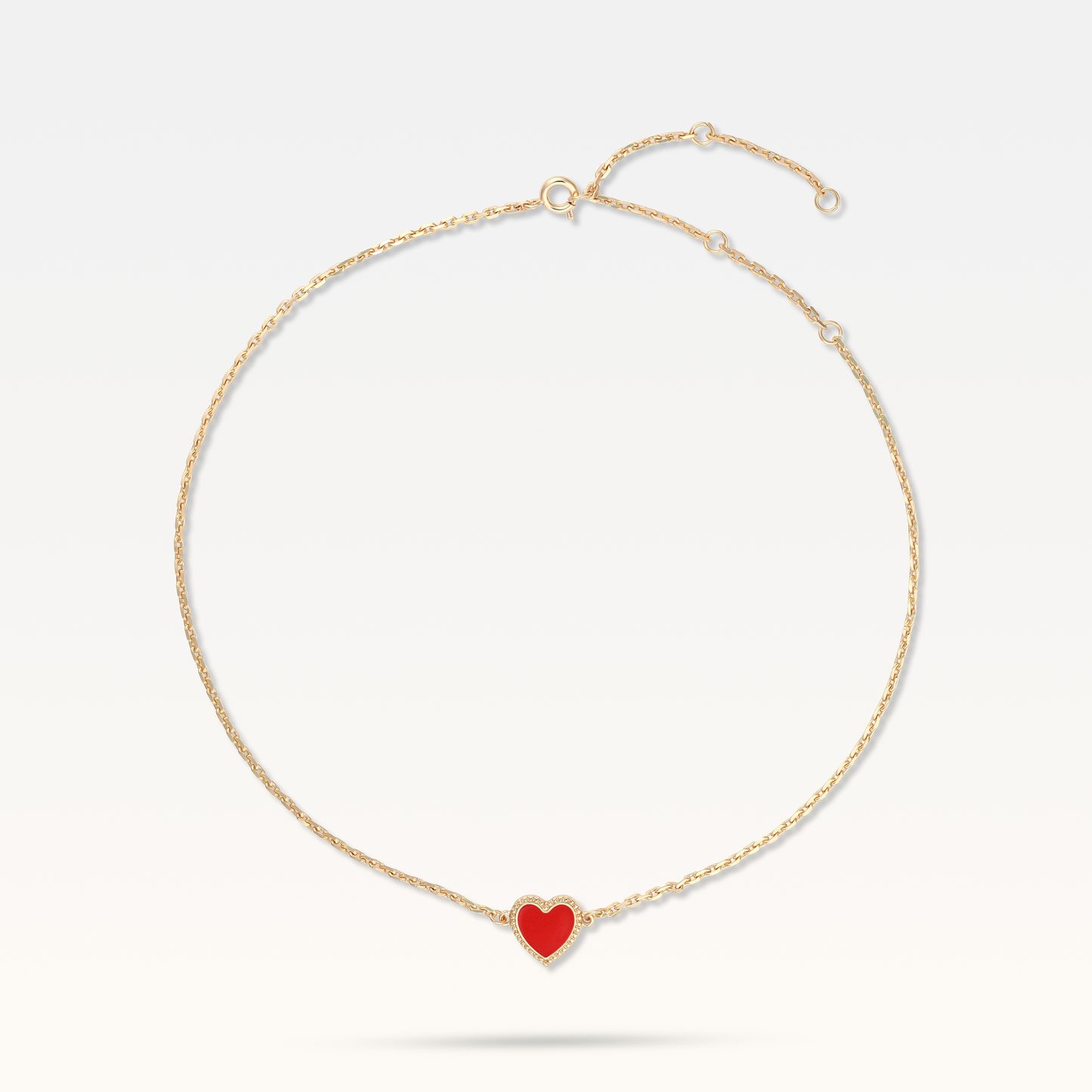 MB Maeva Gold-Plated Red Heart Necklace