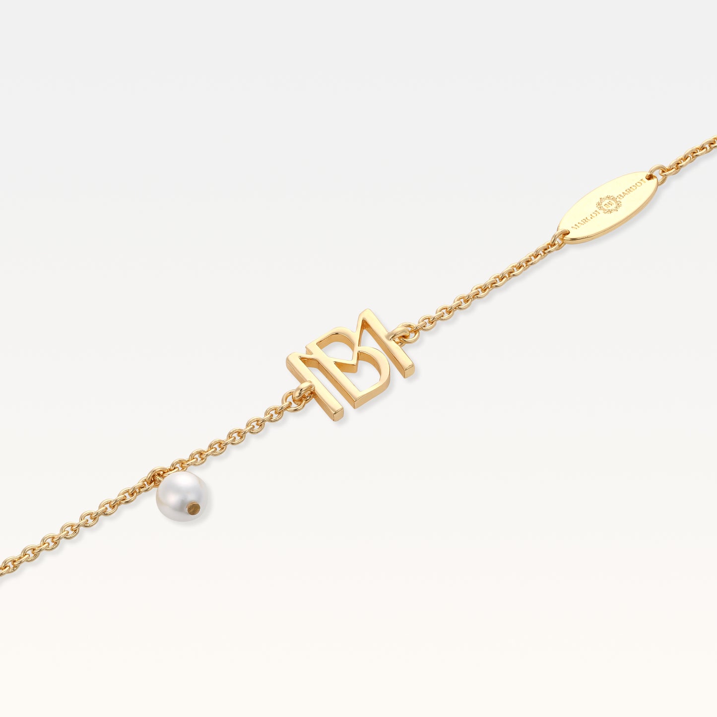 MB Signature Gold-Plated Pearl Bracelet