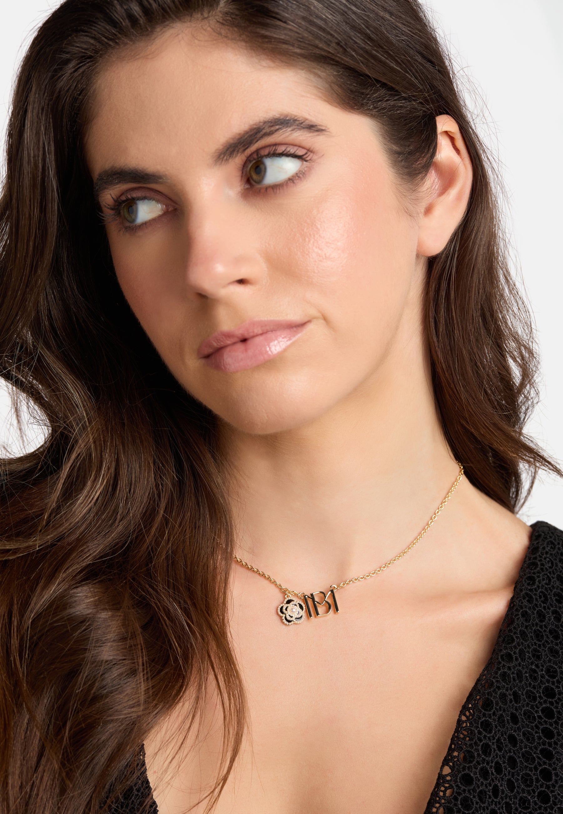 MB Signature Gold-Plated Camelia Necklace