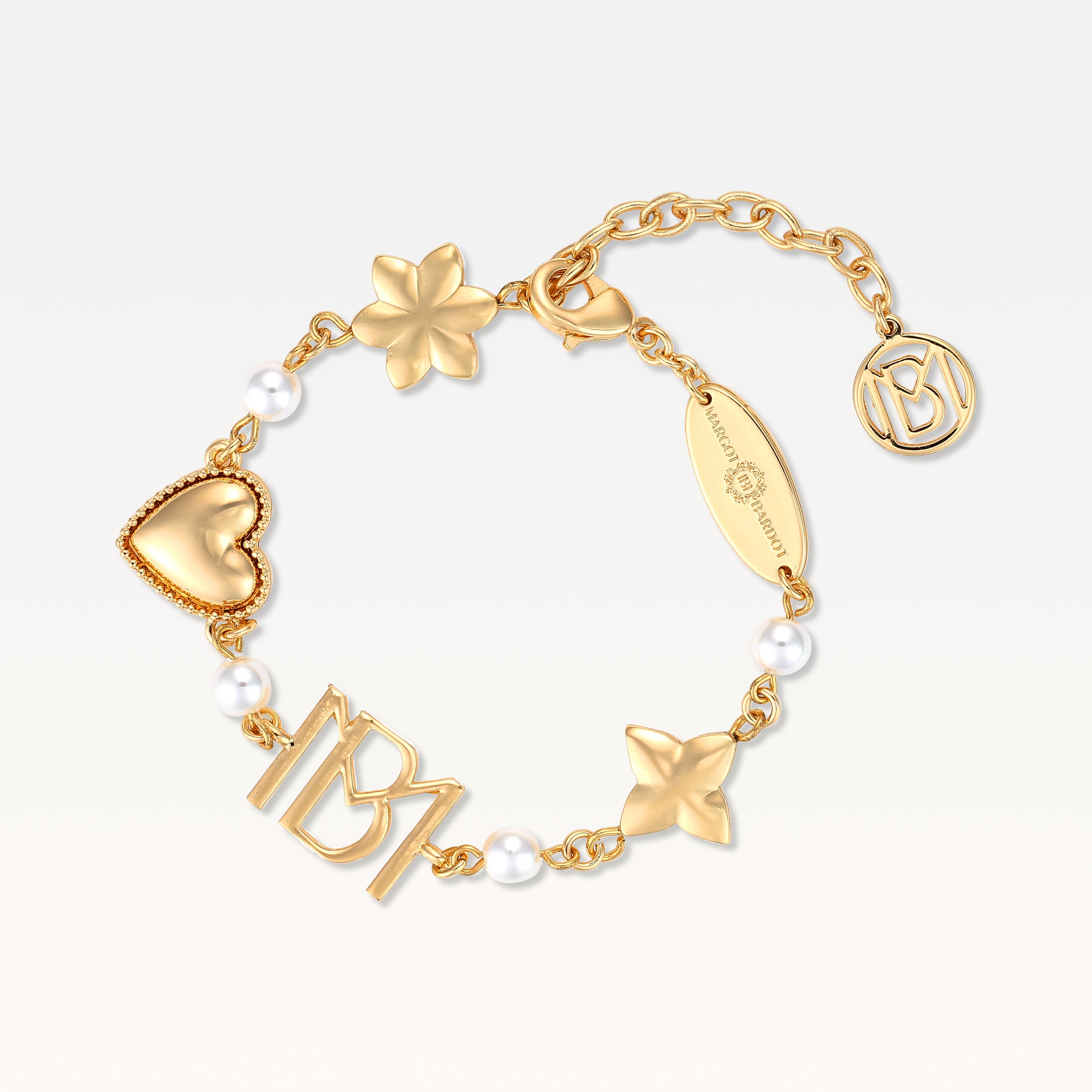 MB Signature Gold-Plated Heart Bracelet