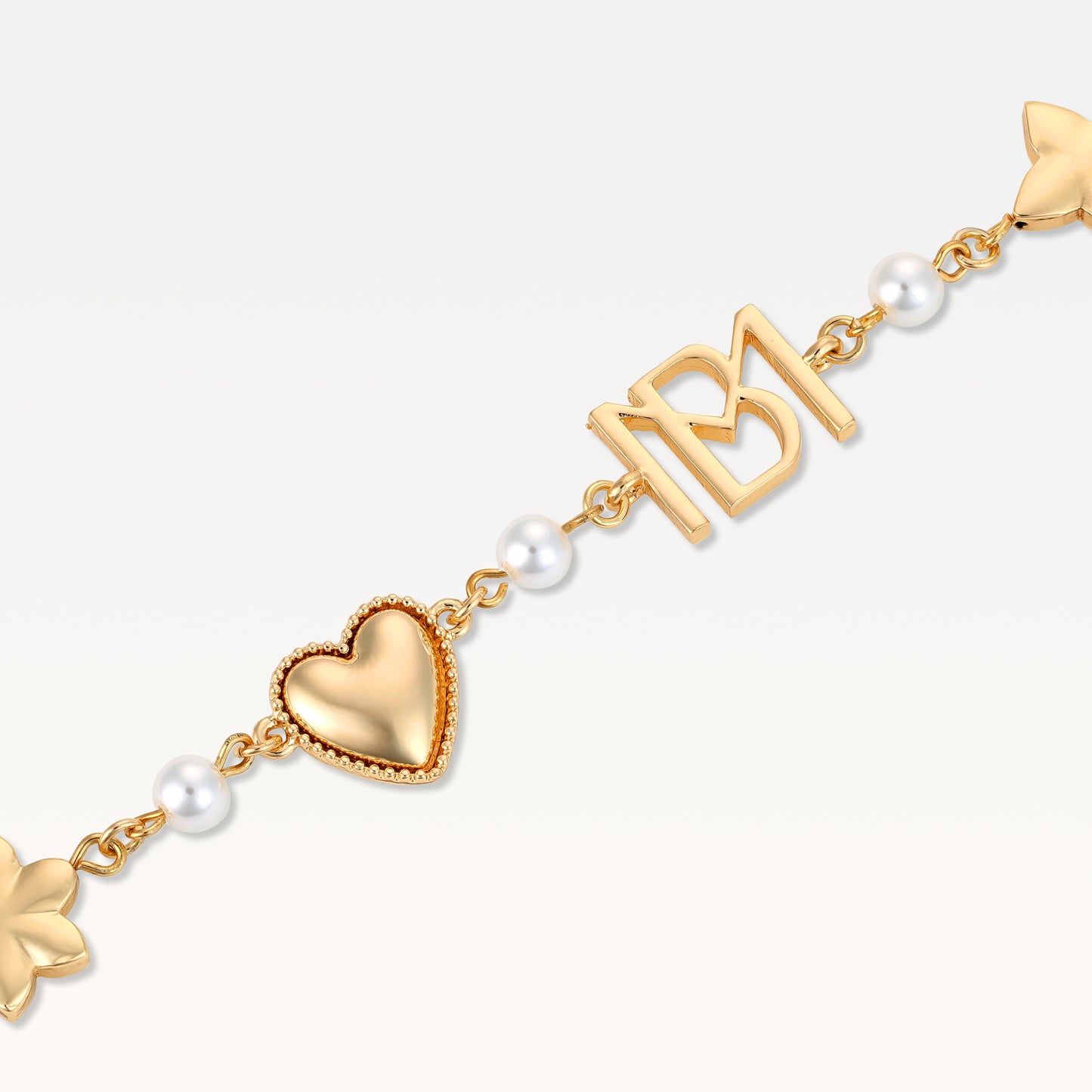 MB Signature Gold-Plated Heart Bracelet