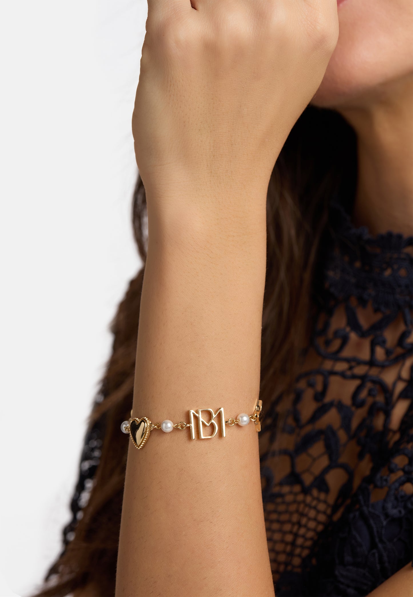 MB Signature Gold-Plated Heart Bracelet