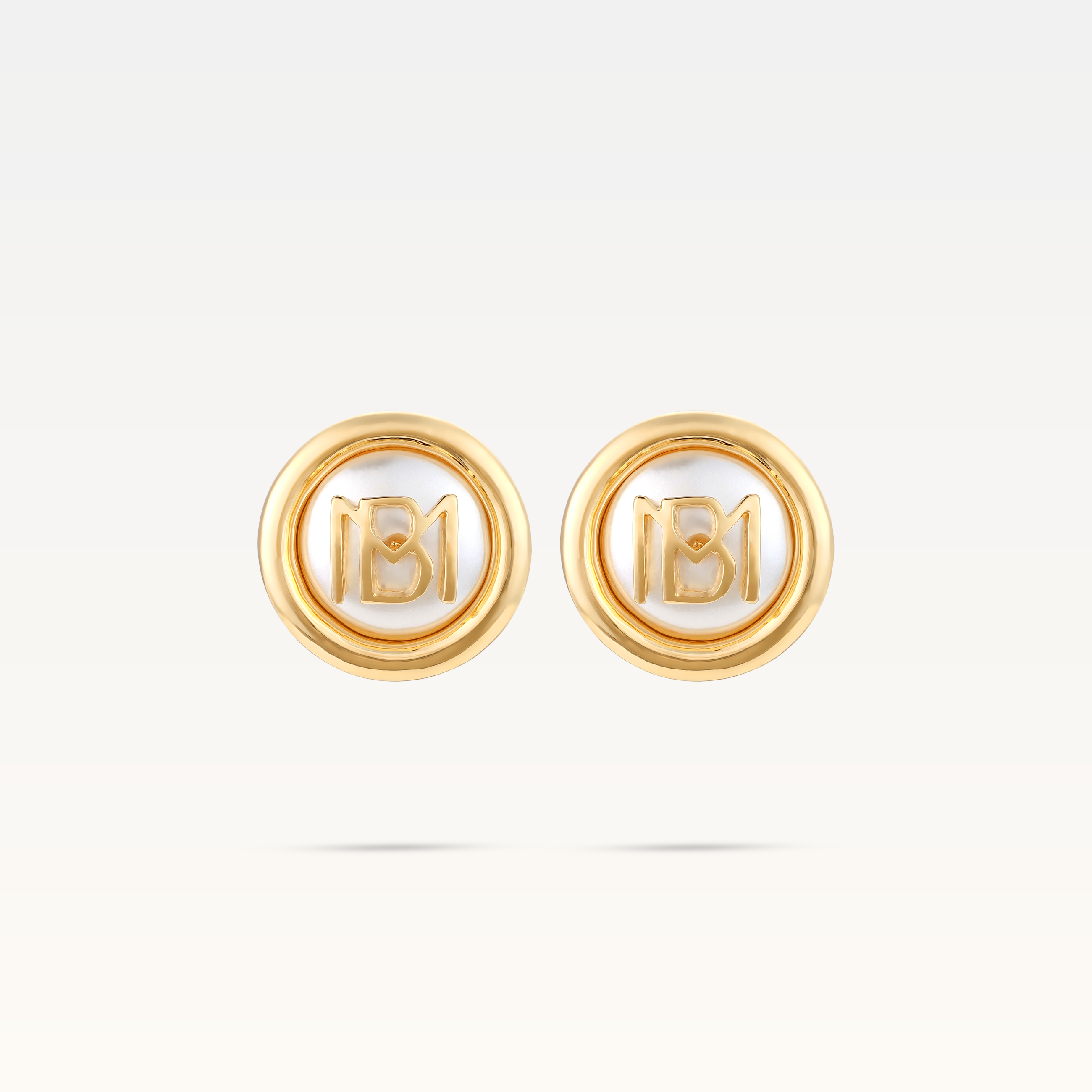 MB Signature Gold-Plated Luxe Studs