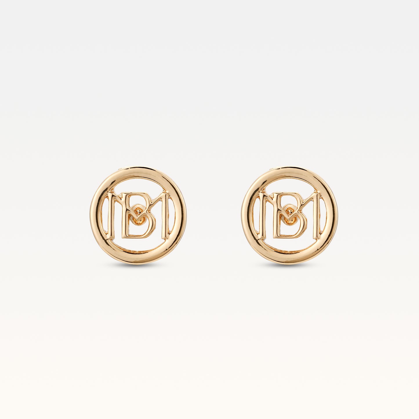 MB Signature Gold-Plated Stud Earrings