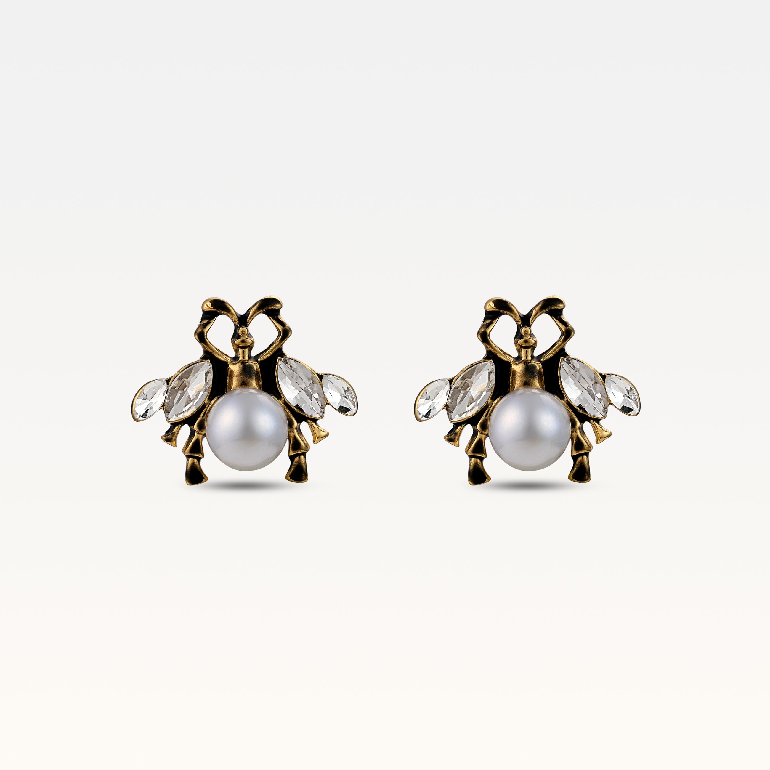 MB Signature Gold-Plated Vintage Lilly Bee Earrings