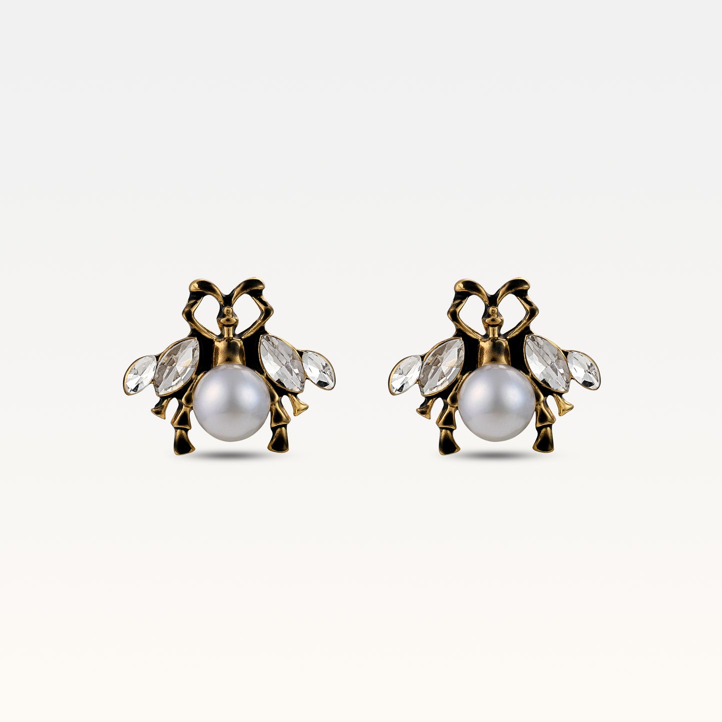 MB Signature Gold-Plated Vintage Lilly Bee Earrings