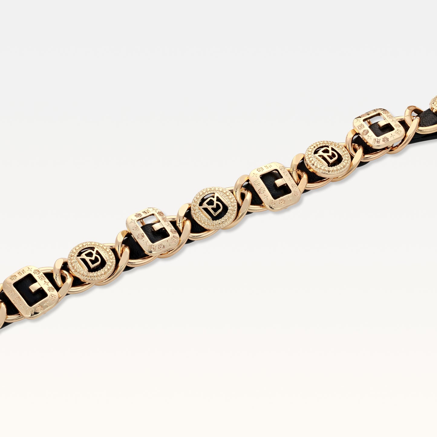 MB Signature Leather Luxe Gold-Plated Chain Bracelet