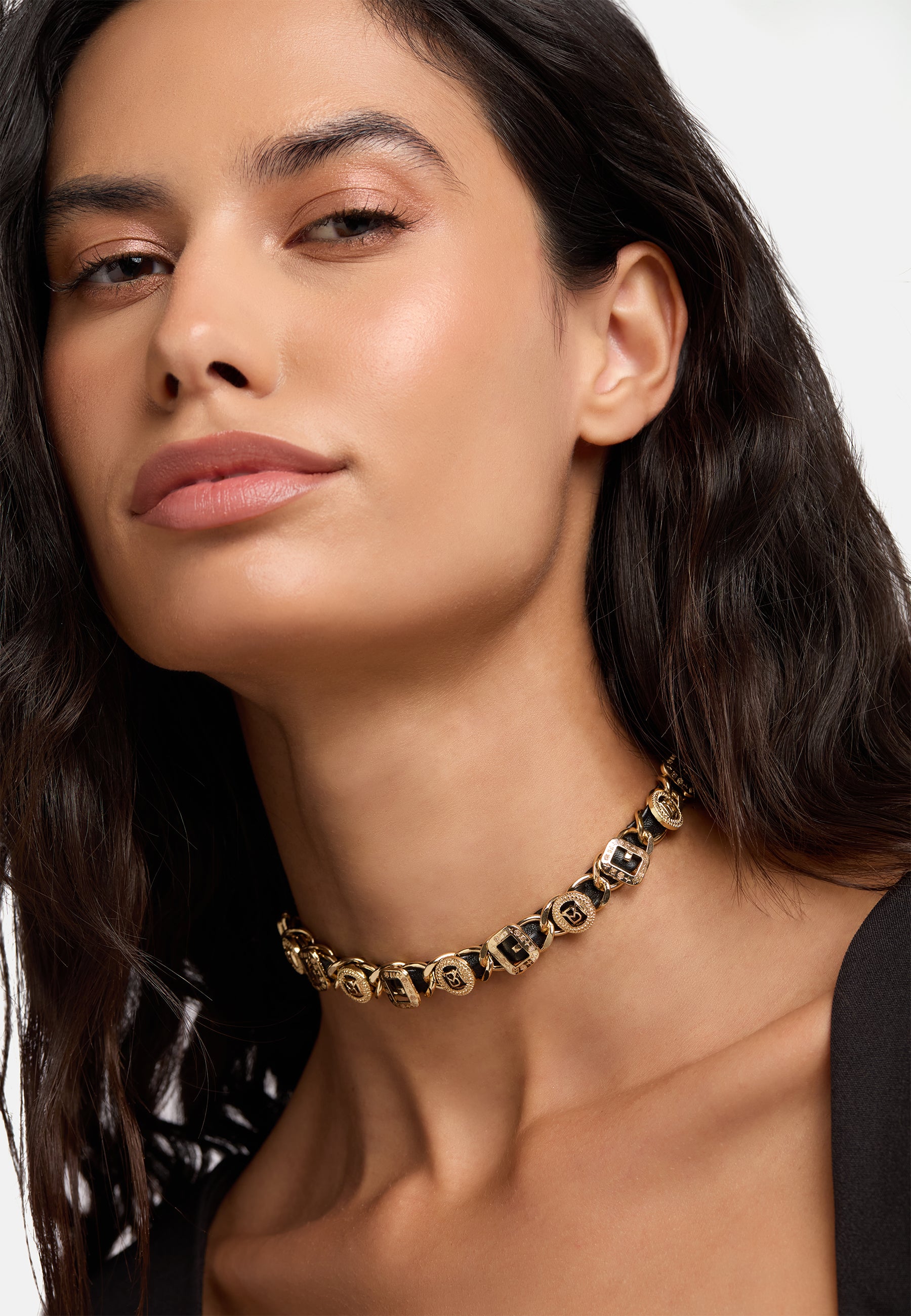 MB Signature Leather Luxe Gold-Plated Choker