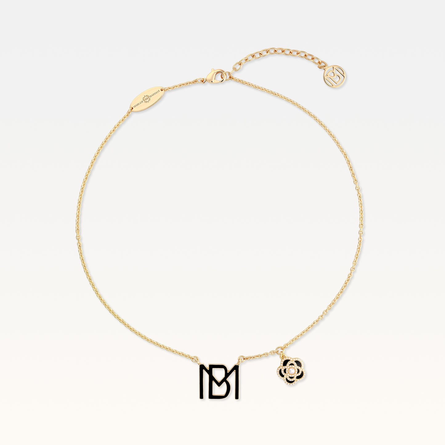 MB Signature Noir Camelia Gold-Plated Necklace