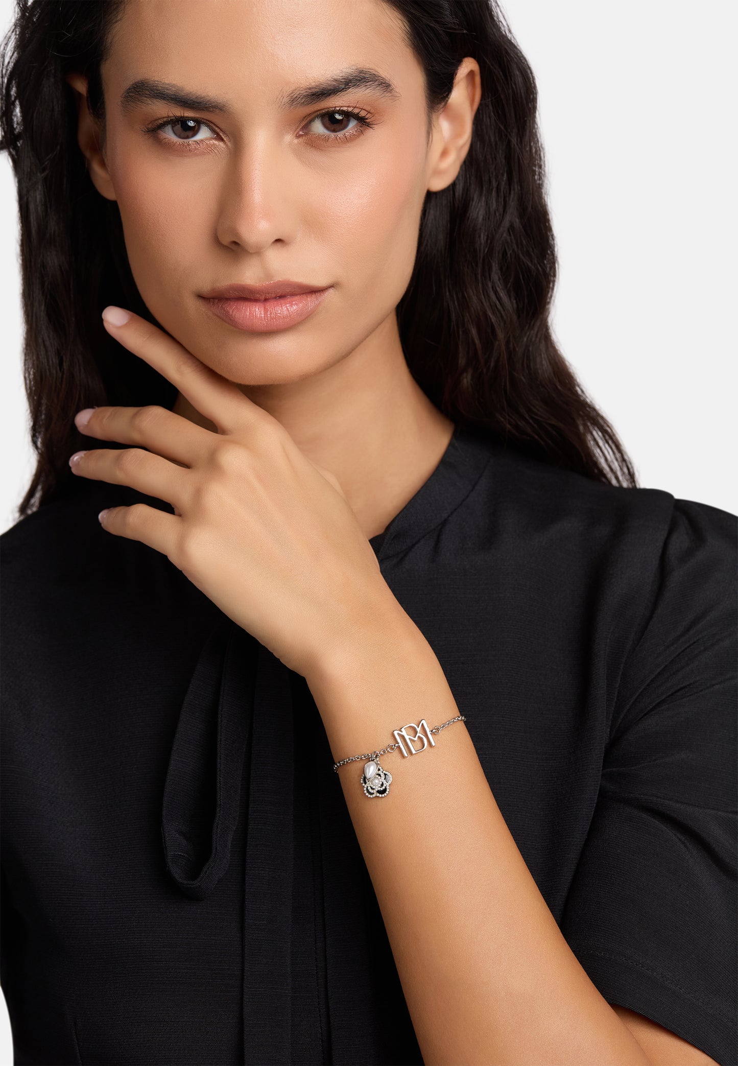 MB Signature Silver-Plated Camelia Bracelet