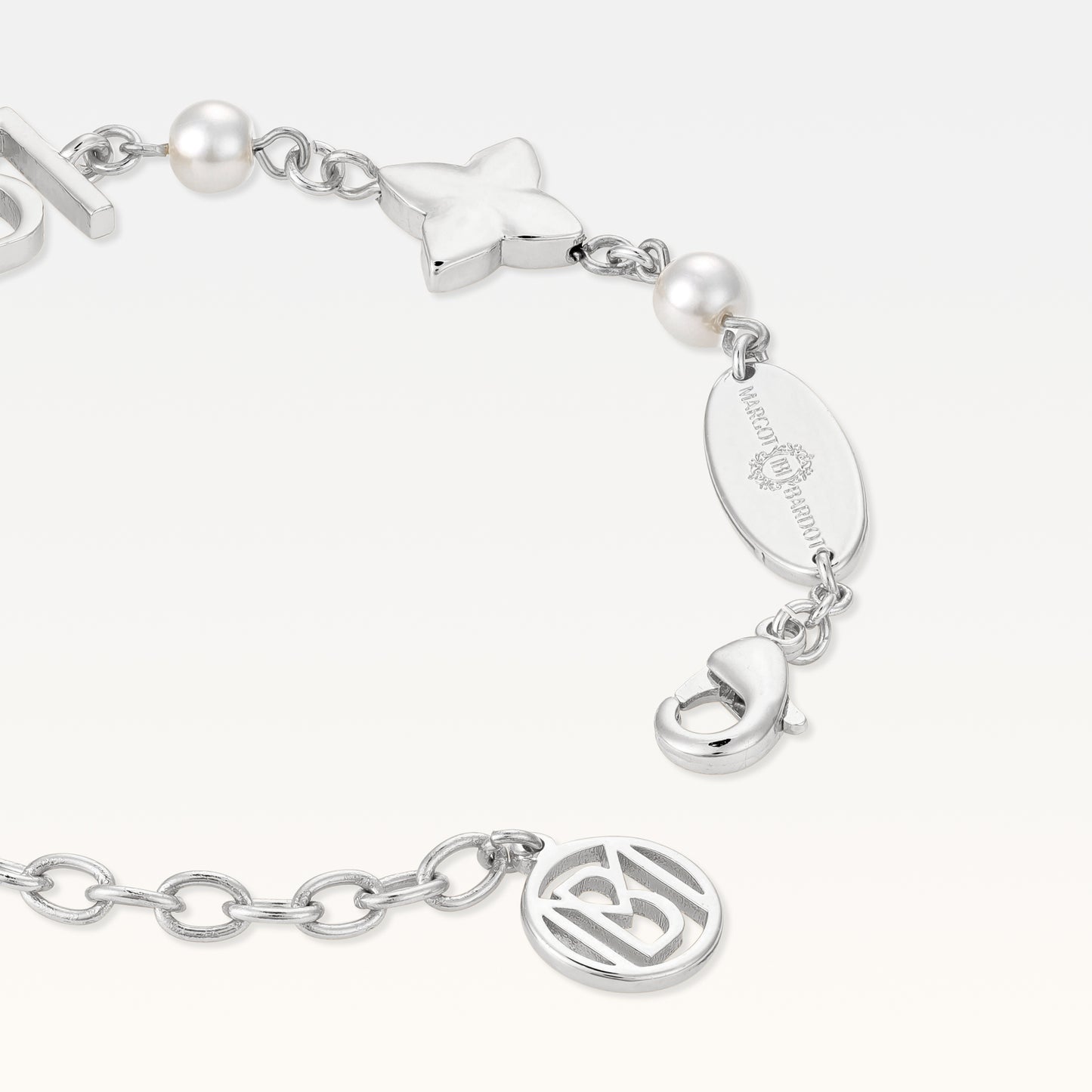 MB Signature Silver-Plated Heart Bracelet