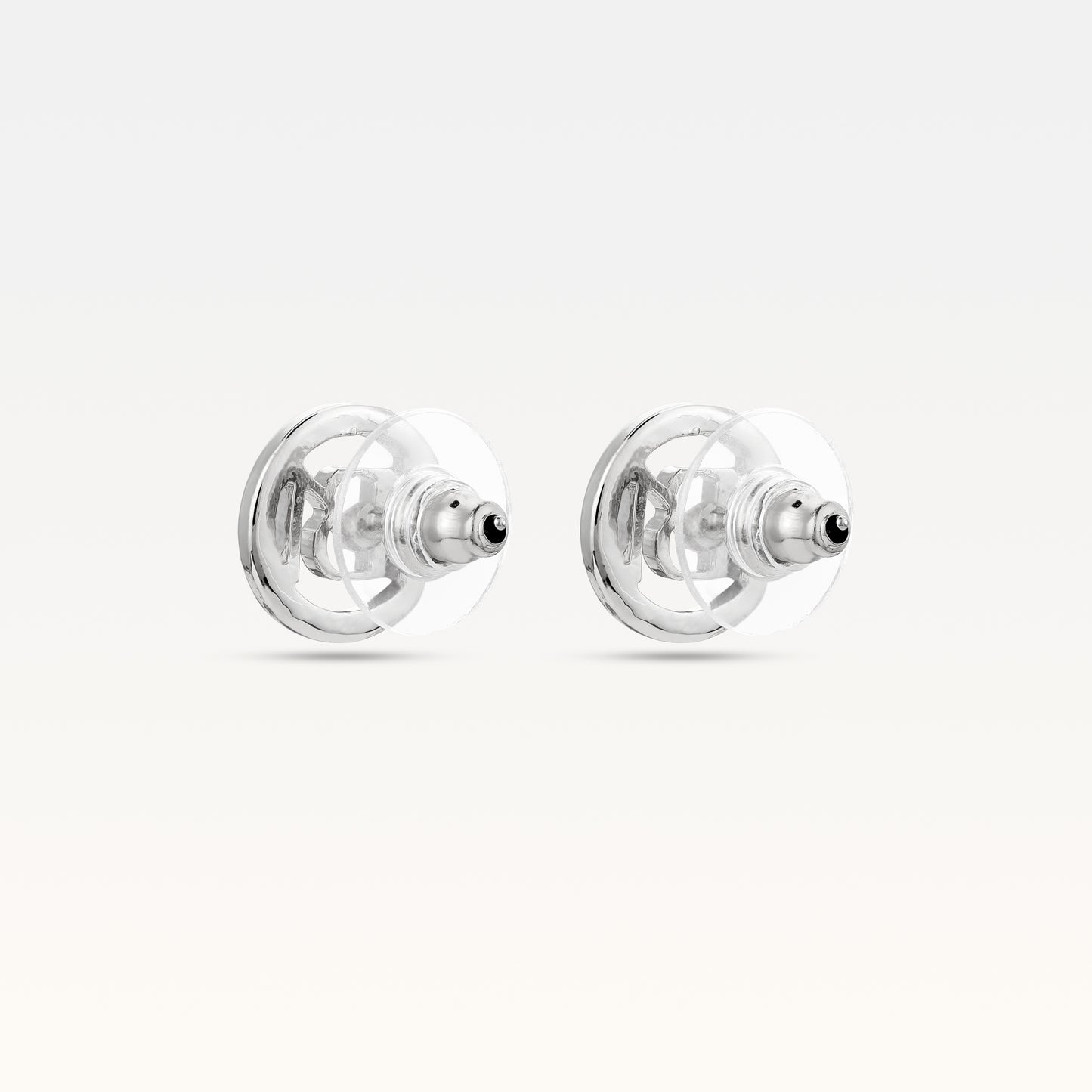 MB Signature Silver-Plated Stud Earrings