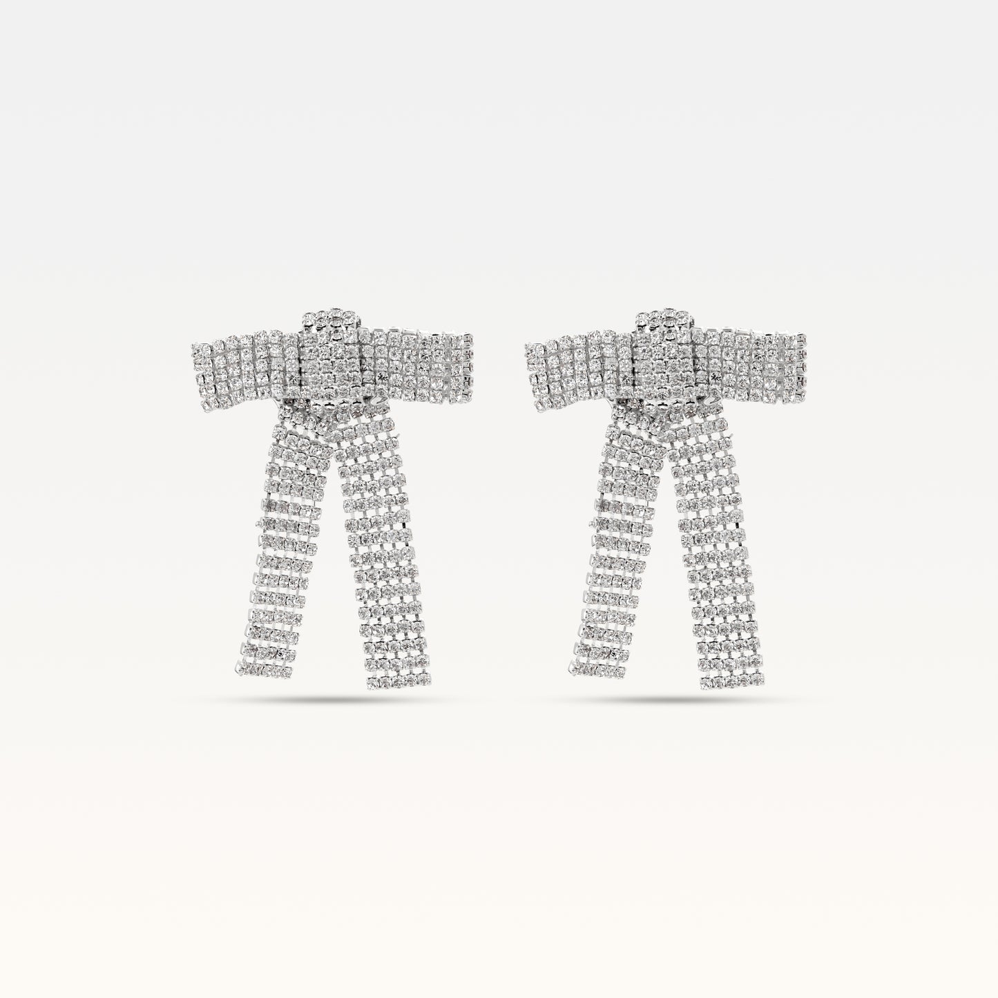 MB Silver Colored Bow Earrings