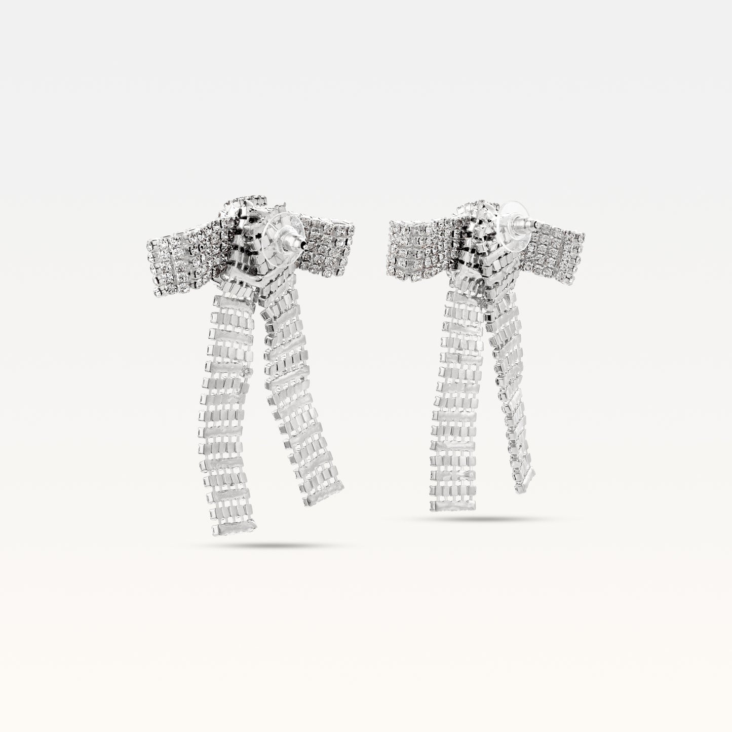 MB Silver Colored Bow Earrings