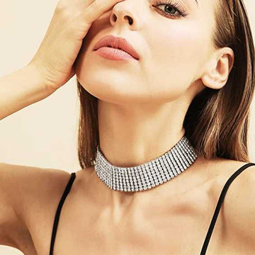 Amber Chocker Necklace - Silver Margot Bardot Online
