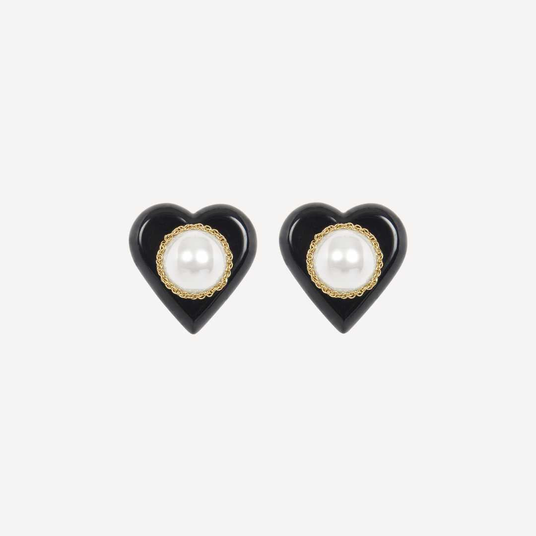 Amelie Earrings - Black Margot Bardot Online