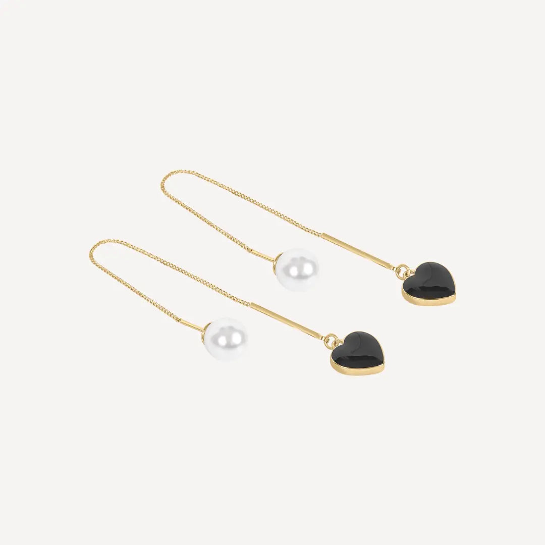 Arabella Drop Earrings - Black Margot Bardot Online