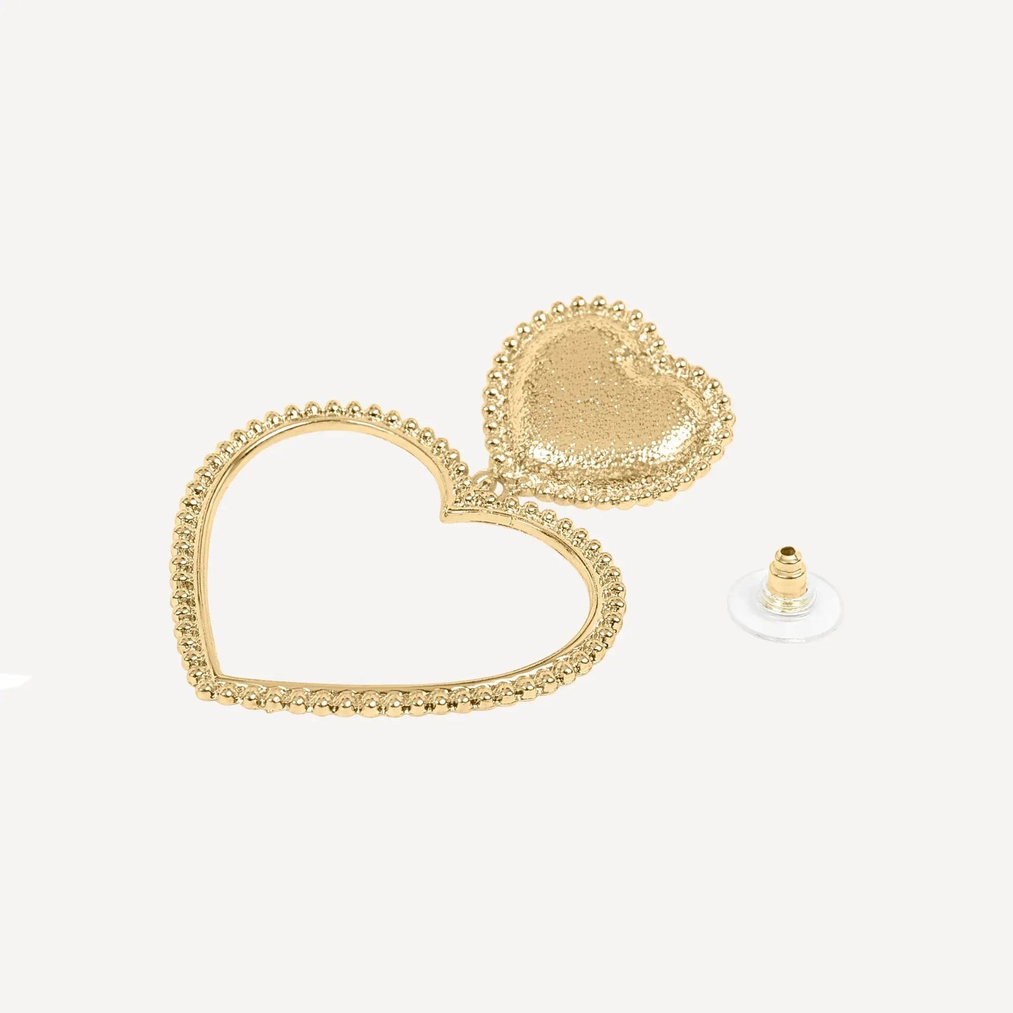 Dina Heart Earrings - Gold Margot Bardot Online