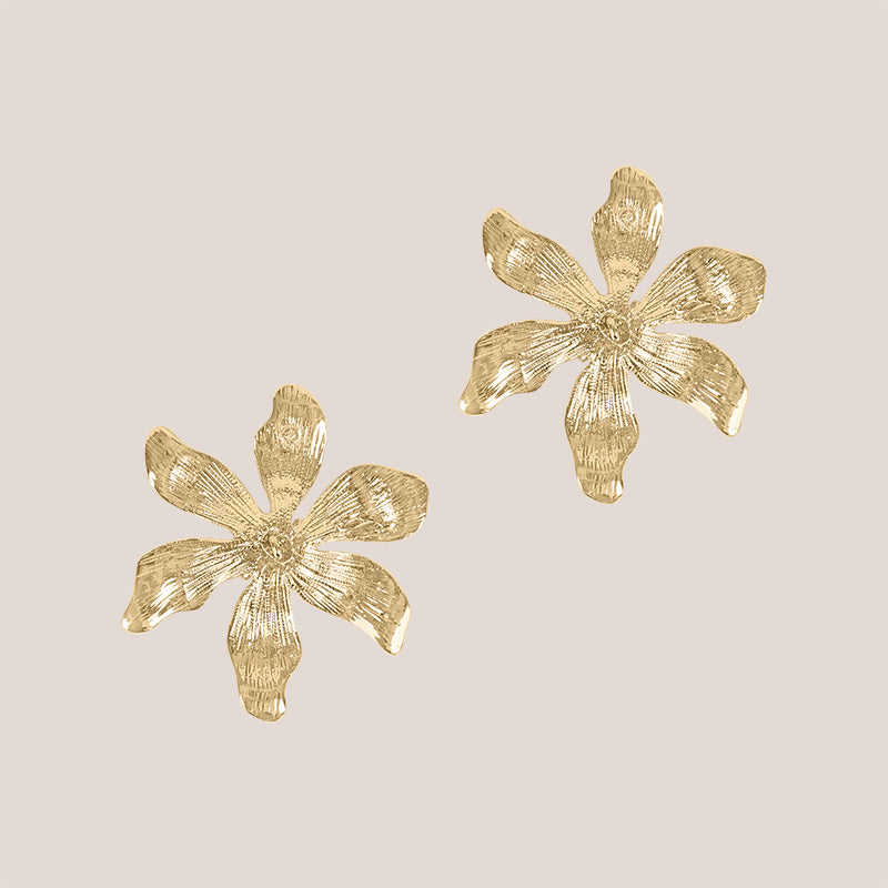 Fleur Flower Earrings - White