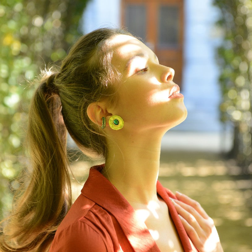 Lolita Earrings - Emerald Gold Margot Bardot Online