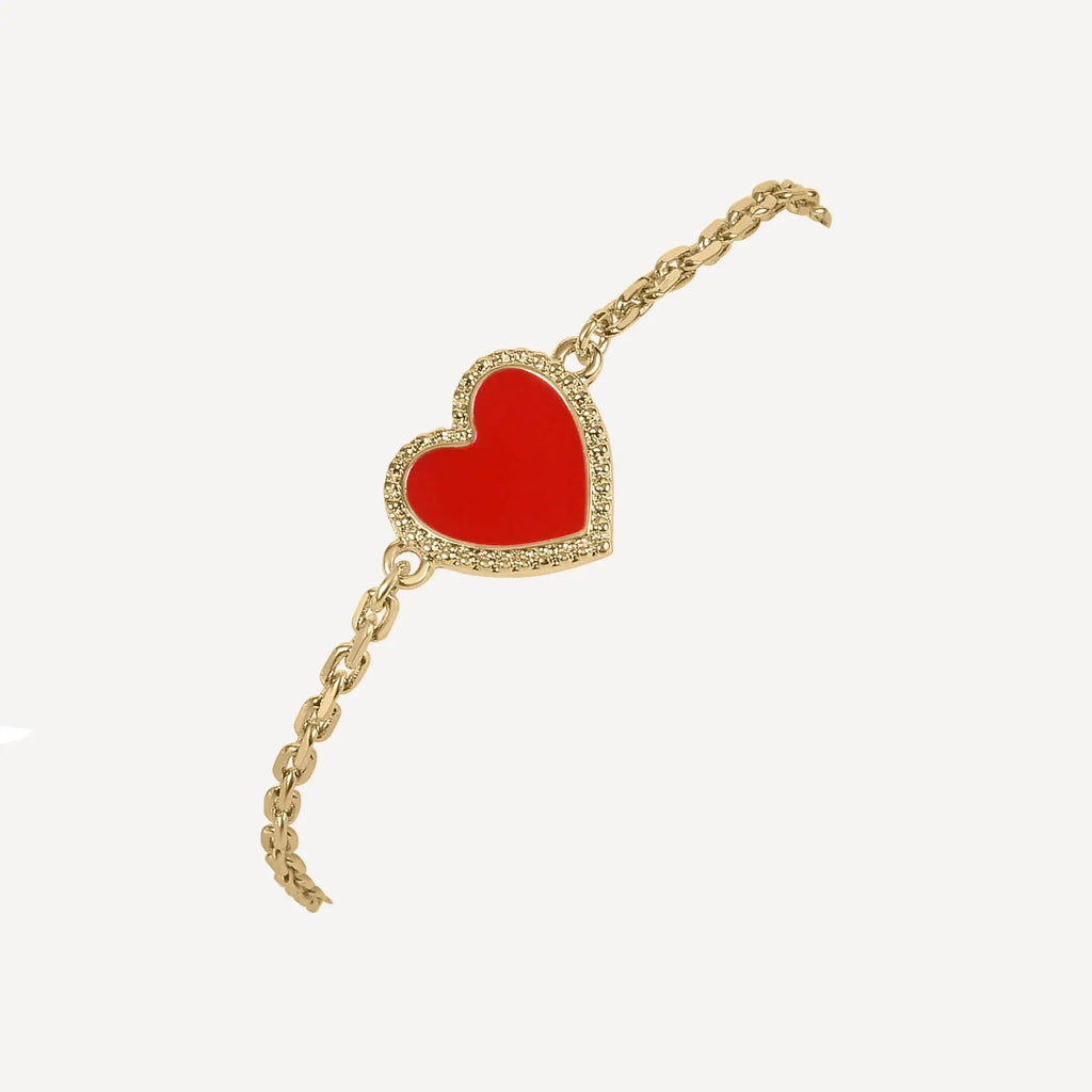 Maeva Gold Heart Chain Bracelet • Margot Bardot • Best Online Jewelry