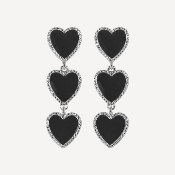 Maeva Earrings - Black & Silver Margot Bardot Online