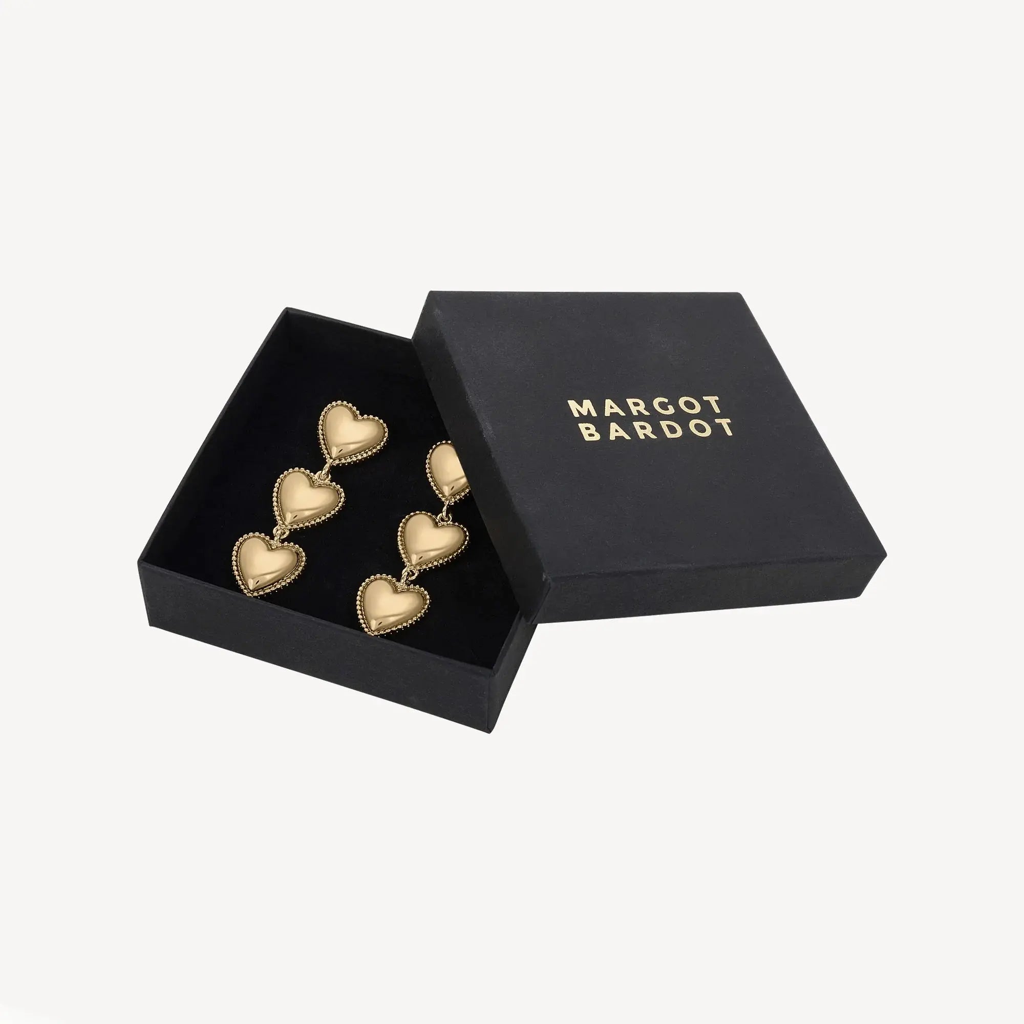 Maeva Earrings - Gold by Margot Bardot Online in a black personalized box