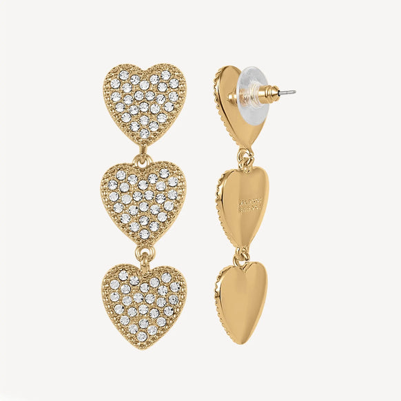 A pair Maeva Earrings - Shine with push back lock by  Margot Bardot Online