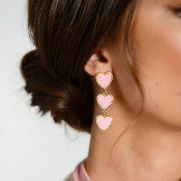 Maeva Pink Set - Earrings, Bracelet & Necklace