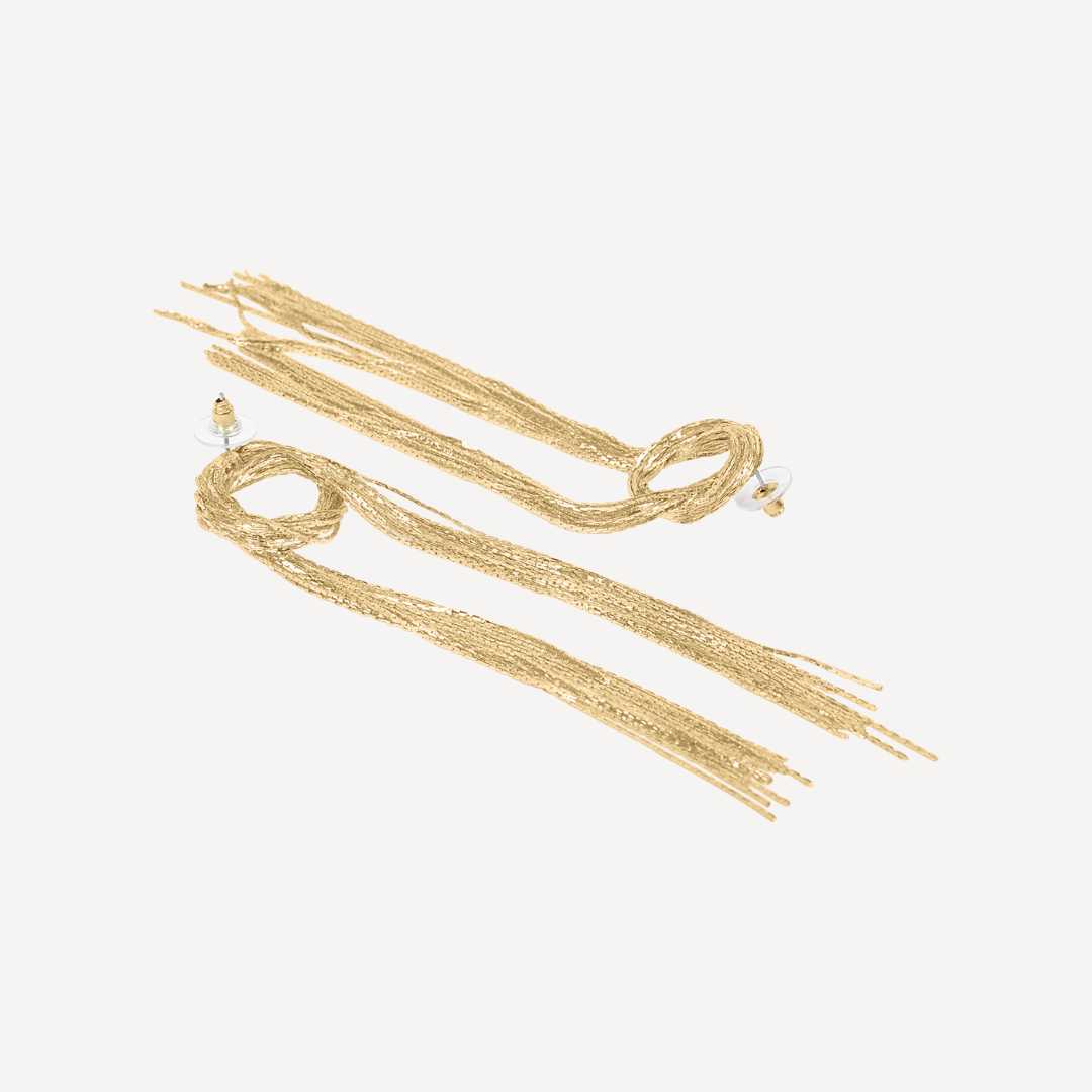 Omari Long Earrings - Gold Margot Bardot Online