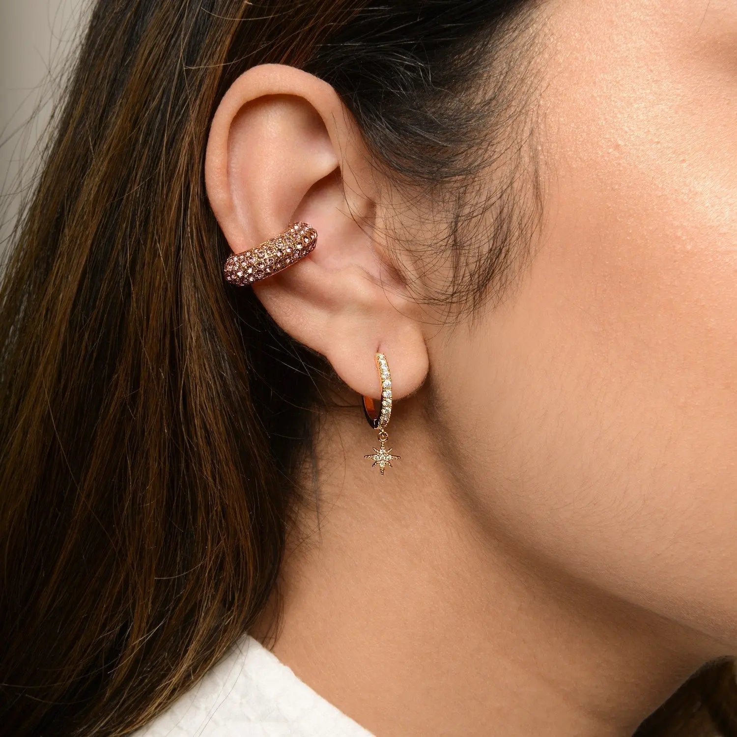 Paloma Ear Cuff - Pink Margot Bardot Online