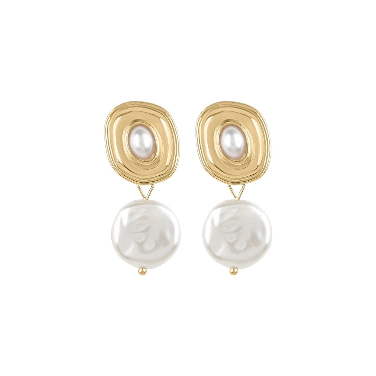 Lucia Pearl Earrings - Gold