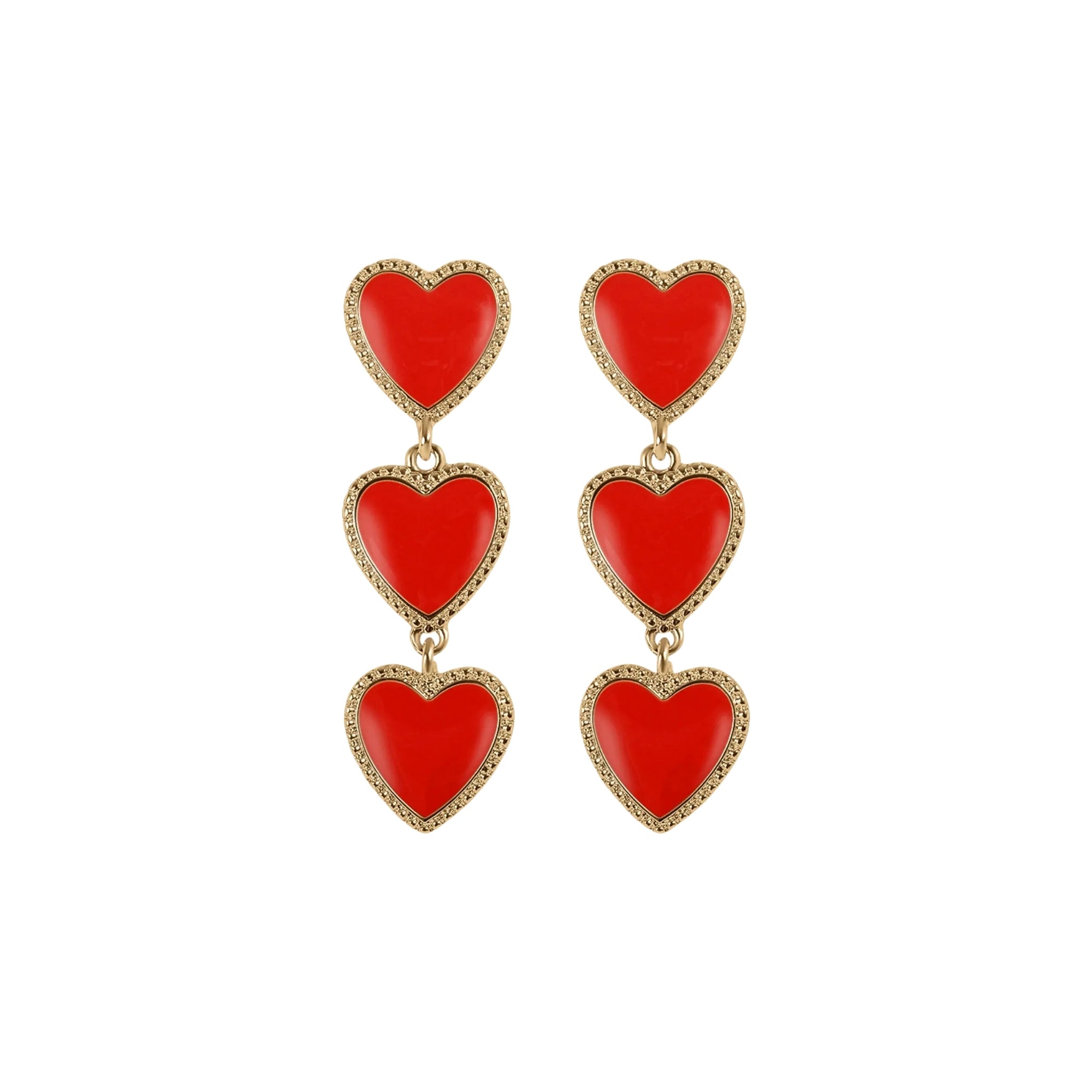 Maeva Earrings - Red