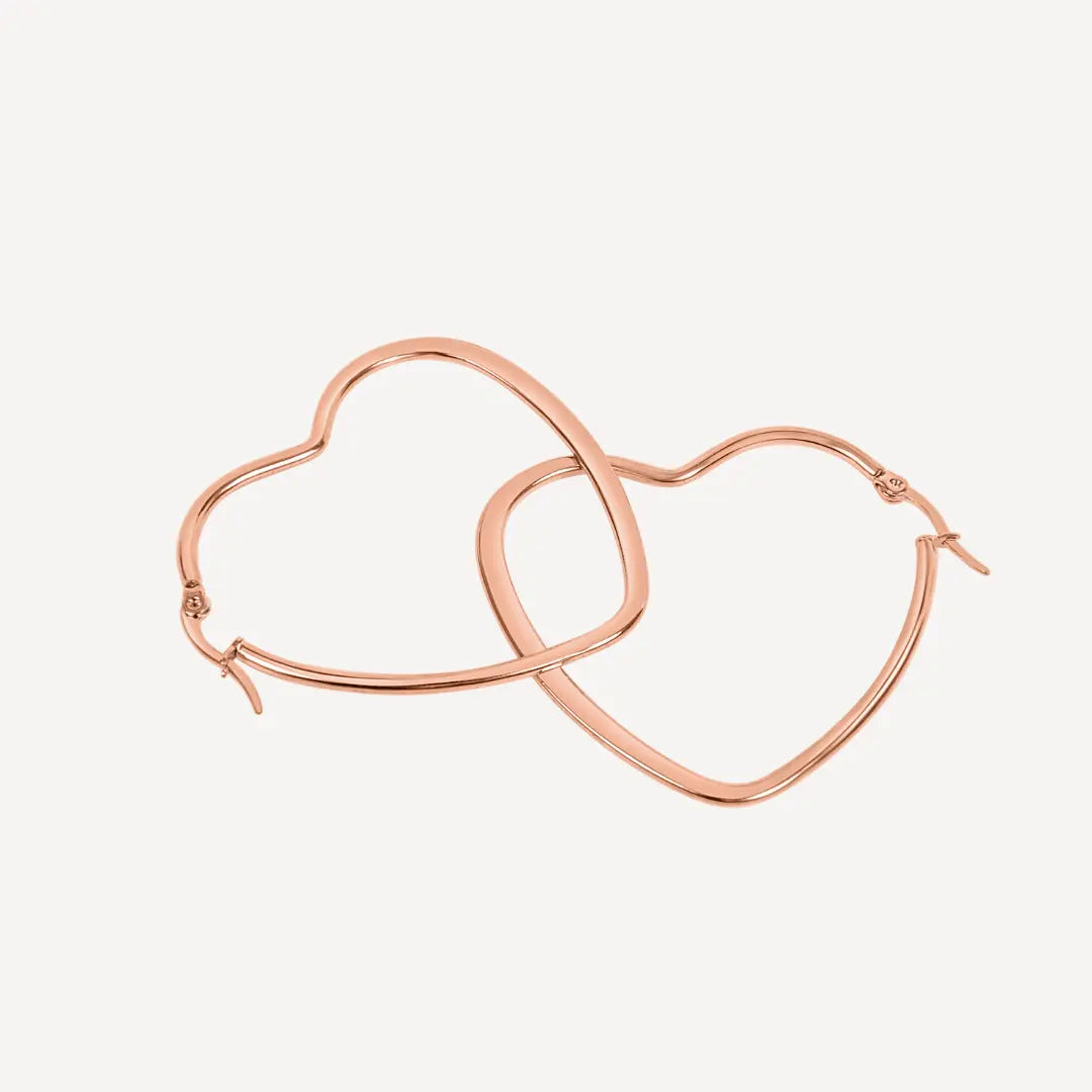 Valentina Hoop Earrings - Rose Gold 45mm Margot Bardot Online