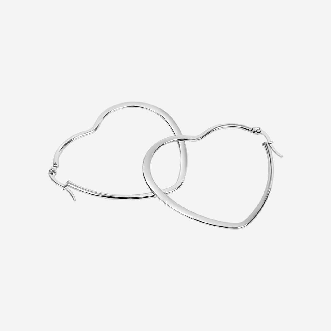 Valentina Hoop Earrings - Silver 45mm Margot Bardot Online