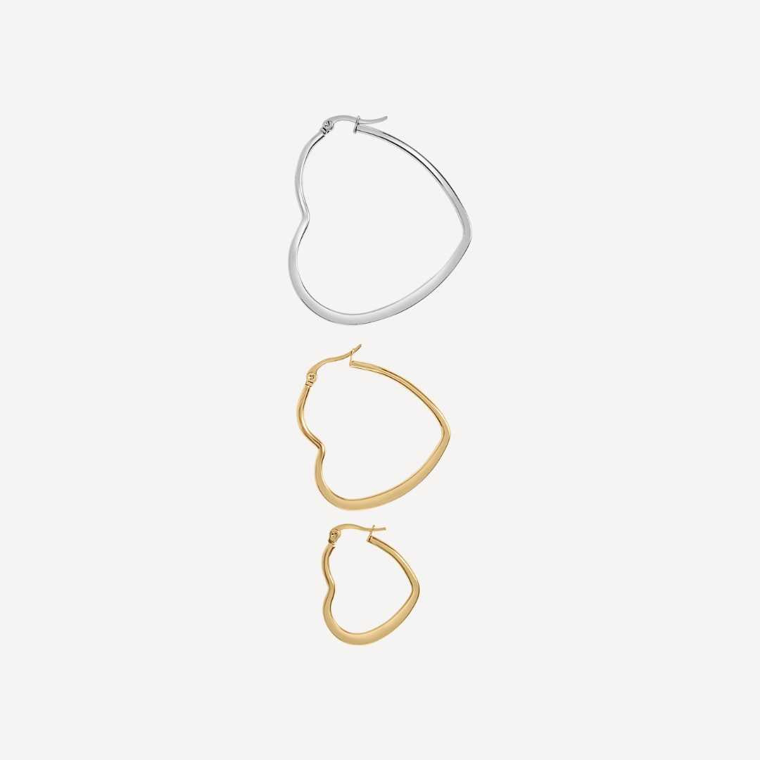 Valentina Hoop Earrings - Silver 45mm Margot Bardot Online